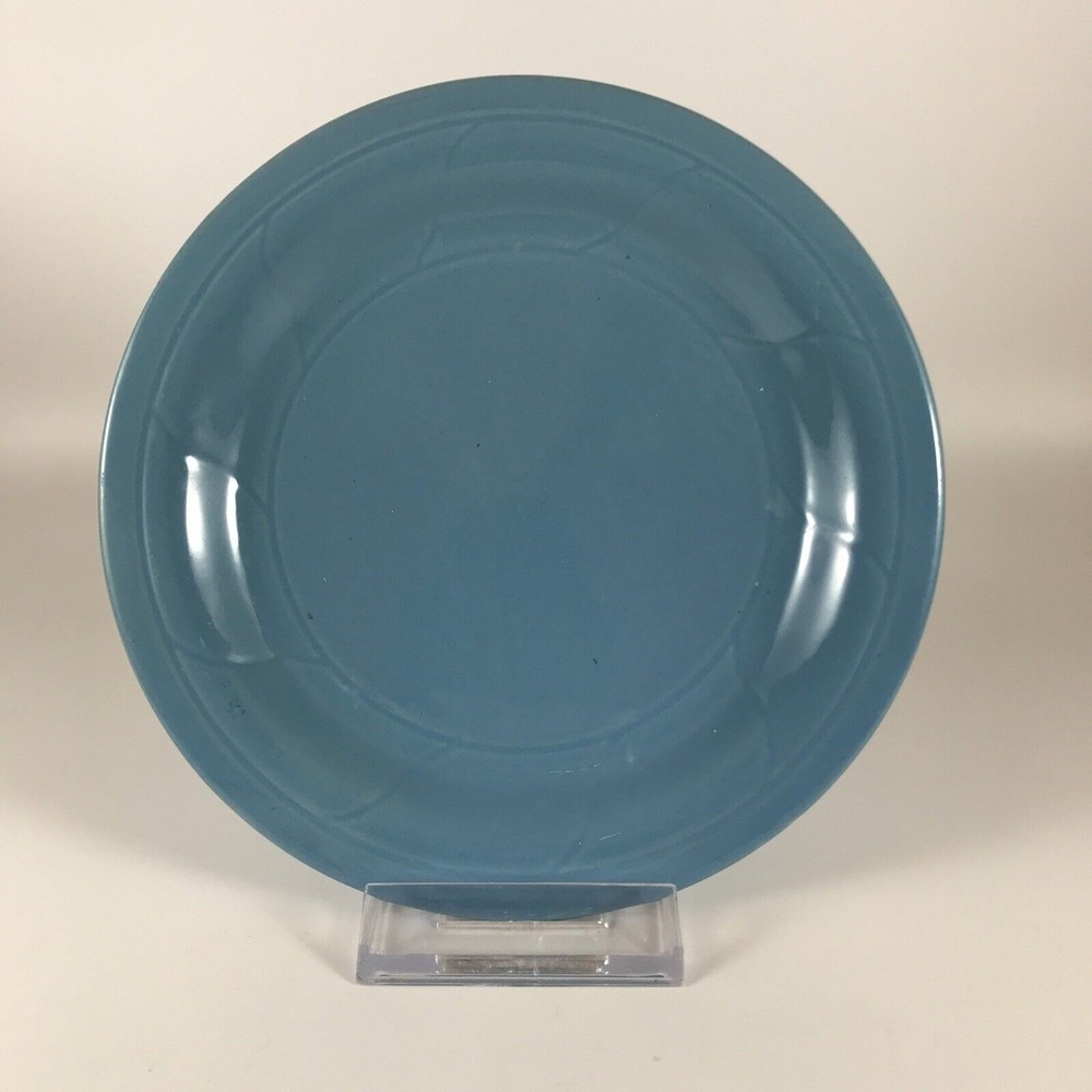 Crestware Blue Bread Plate Ceramic